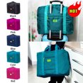 thumbnail image 2 of Portable Travel Bags Folding Unisex Large Capacity Bag Women Hand Luggage Business Trip WaterProof Bag Business Traveling Bags dark green 1, 2 of 6
