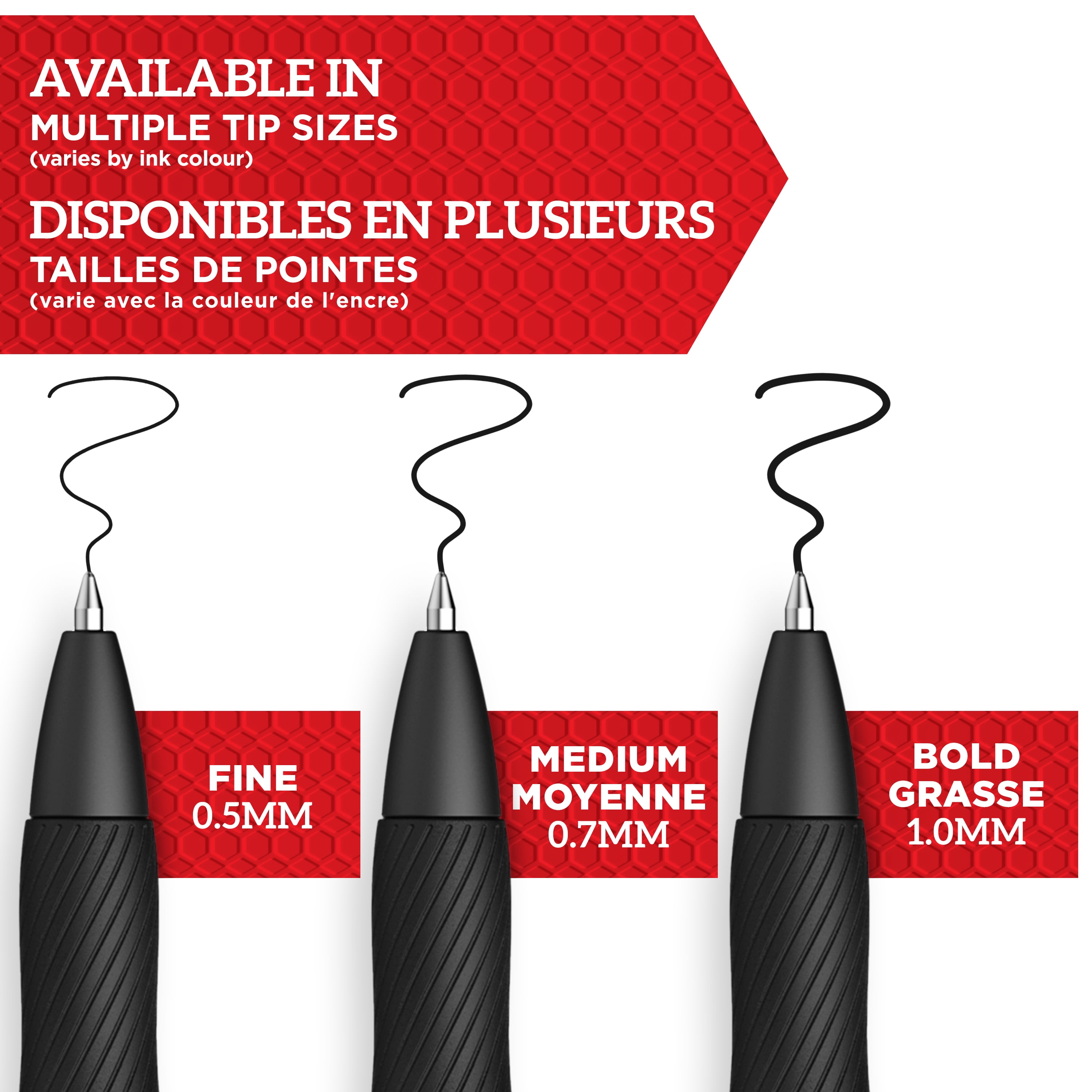 Stylos gel Sharpie S-Gel, pointe moyenne (0,7 mm), stylos gel à encre noire, 2 unités