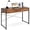Rustic Brown, variant on Costway Computer Desk Metal Frame Study Table Home Office Workstation w/2 Drawers Rustic