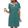 thumbnail image 2 of Meichang Robe Chemise Courte d'Été pour Femmes à Col à Revers en V, Manches Courtes, Tennis Golf, avec Poches, 2 of 10