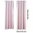 thumbnail image 2 of Scandinavian Solid Color Blackout Curtains for Bedroom & Living Room – Light Blocking Window Panels, 2 of 2