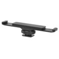 thumbnail image 2 of Dual Shoe Extension Bracket, CNC Cold Shoe Mouth 1/4in Screw Hole Dual Cold Shoe Mount Bracket   For Monitor For Anti-corrosion For Fill Light, 2 of 8