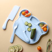 Rewenti Baby food preparation cutting board and knife set and early childhood education tools and plastic kitchen knife that w on't hurt hands
