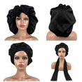 thumbnail image 2 of Satin Bonnet Satin Bonnet Skin-friendly Wear Resistant Imitation Silk Braid Sleeping Bonnet Cap for Home, 2 of 6