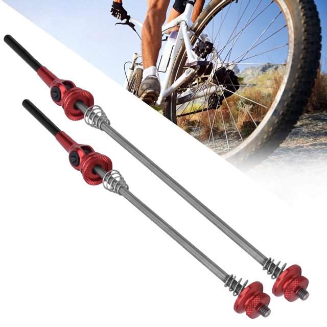 Bike Skewer, Bicycle Skewer Anodic Oxidation Plating Ultralight TC4T Alloy For Front Rear Wheel Red,Black,Golden