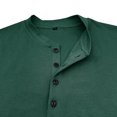 thumbnail image 4 of Besolor Shirts for Men Solid Color Button Long Sleeve Bottom Top 2024 Fall Winter Casual Loose Classic Pullover Blouse, 4 of 6