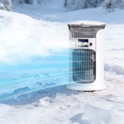 Dvkptbk portable ac Small Portable Air Conditioning USB Charging Desktop Air Conditioning 3 Speeds Evaporative Windowless for Own Use