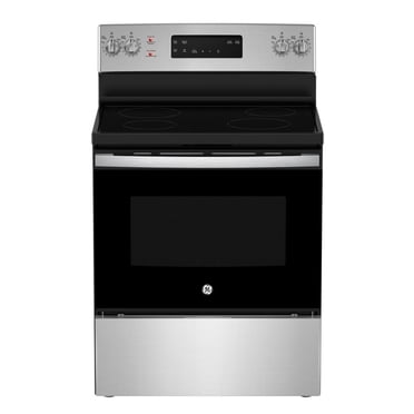 GE Cuisinière Électrique Autoportante de 30 Pouces avec Tiroir de Rangement en Acier Inoxydable - JCB630SVSS