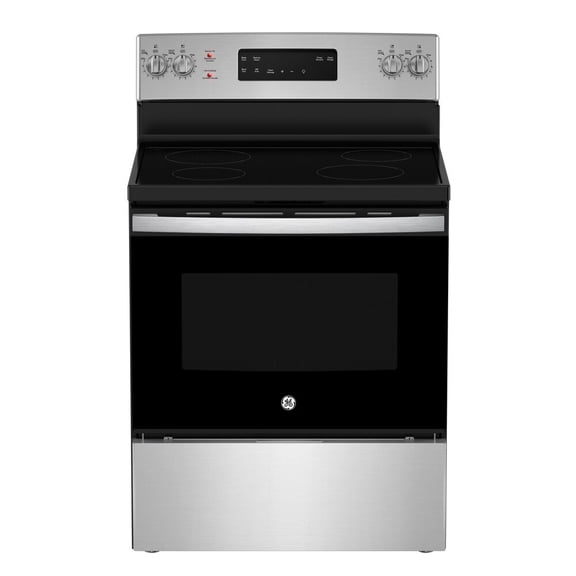 GE Cuisinière Électrique Autoportante de 30 Pouces avec Tiroir de Rangement en Acier Inoxydable - JCB630SVSS