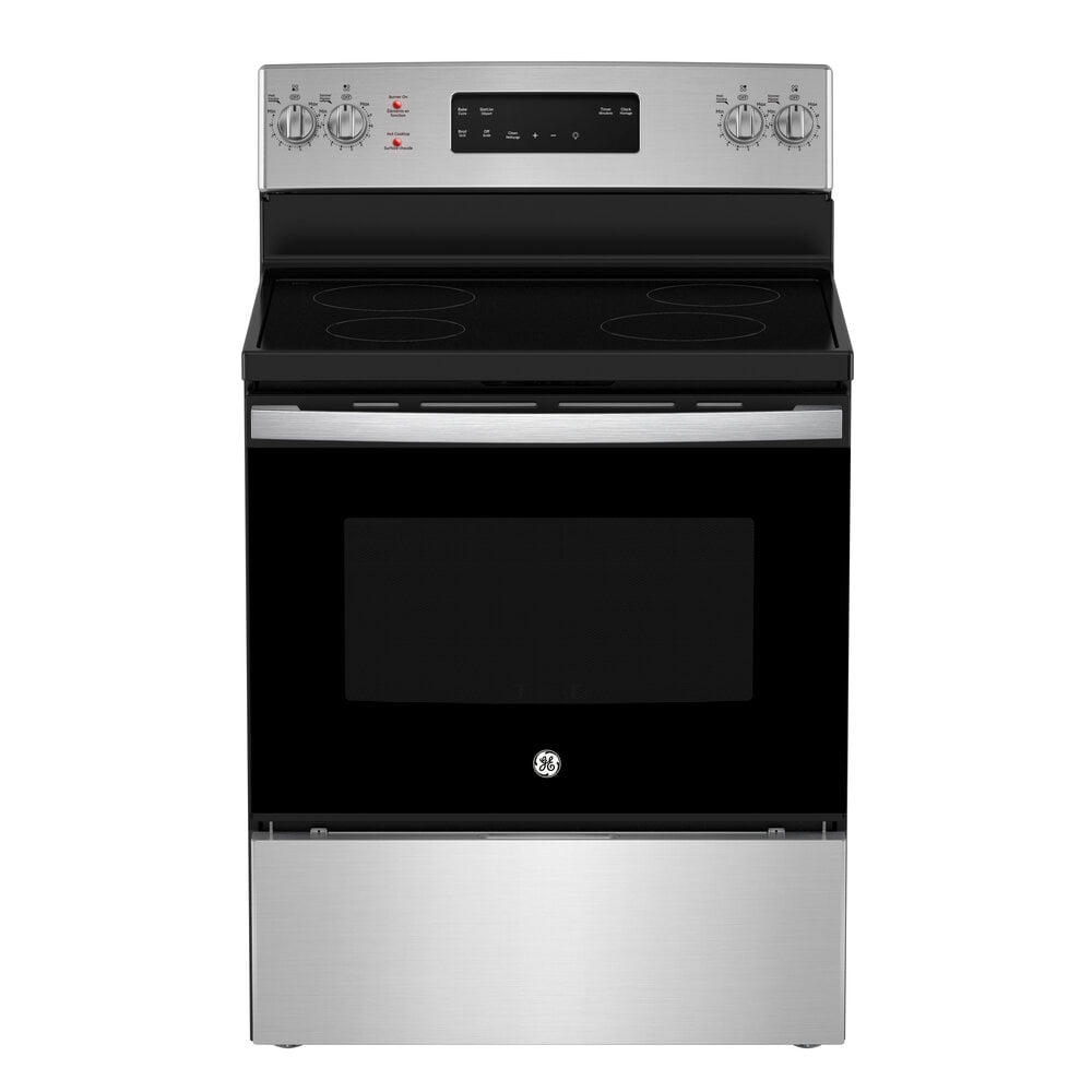Cuisinière Électrique Autonome À Four Autonettoyant 5 Pi³ 30 Po De Ge (Jcb630Svss) - Inox