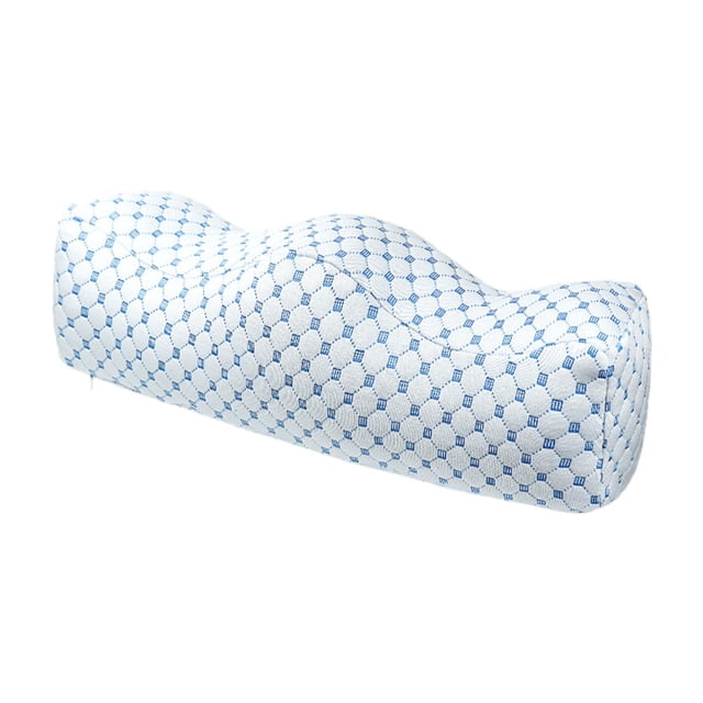 simhoa recliner Leg Rest Cushion Support W Shape Sturdy Gifts Sofa Footrest Cushion Blue