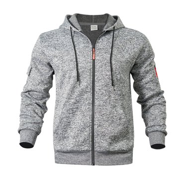 Gray Mens Track Athletic Lounge Jogger Zip Up Hoodies Outfits Sweatshirt for Mens Long Sleeve Loose Fit Hooded Cardigan Plain Winter Fall 2025 Clothes Trendy 3XL