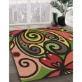 thumbnail image 3 of Ahgly Company Tapis Rectangulaire Lavable en Machine Rouge Nuit, 8 Pieds x 10 Pieds, 3 of 7
