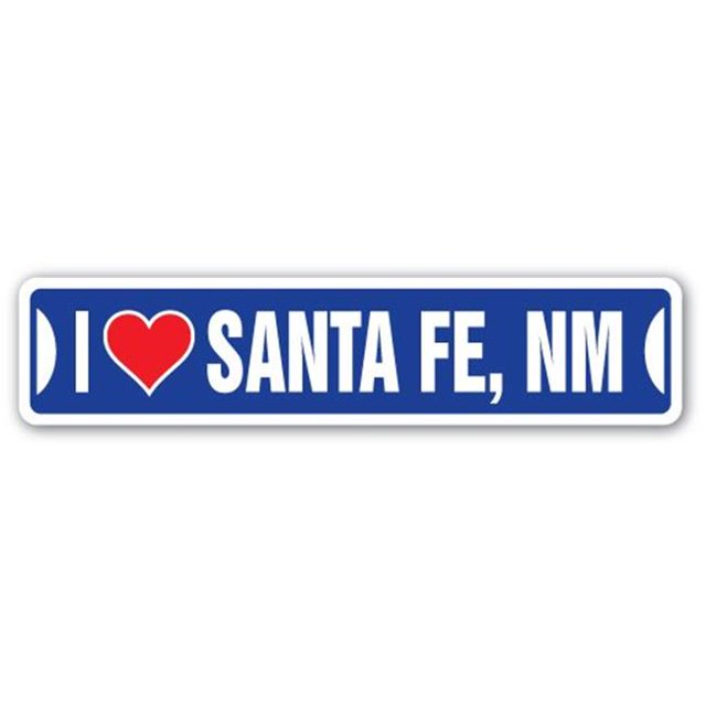 SignMission SSIL-Santa Fe Nm Street Sign - I Love Santa Fe, New Mexico