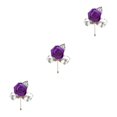 thumbnail image 3 of relayinert Épingle Broche Moderne Minimaliste Pièce Unique et à la Mode Épingles de Luxe pour Mariages Rouge Violet Ensemble de 3, 3 of 6