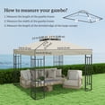 thumbnail image 3 of 10' x 10' Double Tier Gazebo Replacement Canopy Cover, UPF30+, Cream White, 3 of 10