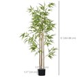 thumbnail image 3 of HOMCOM 2 Piece 6ft Artificial Tree Bamboo for Indoor Home Decor, 3 of 10