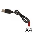 thumbnail image 1 of Blinkol 4xUSB Charging Cable Plug Compact Sturdy for RC Quadcopter Helicopter Toys 4 Pcs, 1 of 9