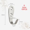 thumbnail image 1 of 10XSolid Stainless Steel Wall Mount Single Hook Heavy Duty Rustproof Coat Hanger, 1 of 8