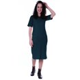thumbnail image 1 of Moomaya Robe Droite à Manches Courtes pour Femmes, Unie, Décontractée, Coupe Ample, avec Poches, 1 of 6