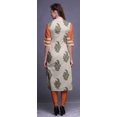 thumbnail image 4 of Bimba Kurta Droite en Rayonne Slub Imprimée Indienne Tunique à Manches 3/4 pour Femmes, 4 of 6