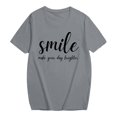 thumbnail image 4 of T-shirt Décontracté à la Mode à Manches Courtes pour Usage Quotidien avec Col Rond et Imprimé Graphique, Coupe Ample, Haut pour Femme pour un Confort Quotidien, 4 of 4
