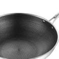 thumbnail image 3 of Stainless Steel Wok Stainless Steel Wok Pan  Stainless Steel Wok Wok Pan Kitchen Supplies Stainless Steel Wok Pan Double Sided  3 Layer Prevent Sticking Easy Cleaning Wok For, 3 of 4