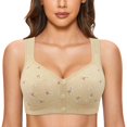 thumbnail image 2 of AMERTEER WTN Women Lace Front Button Shaping Cup Adjustable Shoulder Strap Large Size Underwire Bra, 2 of 3