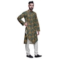 thumbnail image 2 of Atasi Printed Long Sleeve Kurta With Pajama Set For Men Summer Clothing, 2 of 4