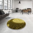 thumbnail image 4 of Ahgly Company Machine Washable Indoor Rectangle Transitional Golden Brown Yellow Area Rugs, 2' x 5', 4 of 7