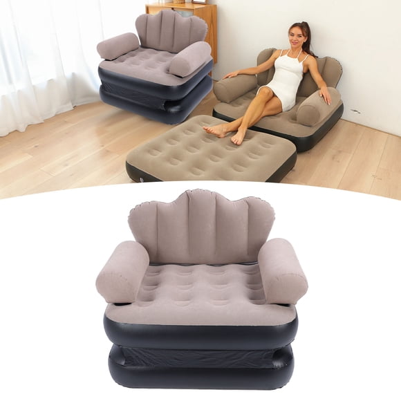 Blow Up Couch Mattress, Inflatable Sofa Bed Soft Foldable Pressure Resistant Coffee Portable for Home for Camping