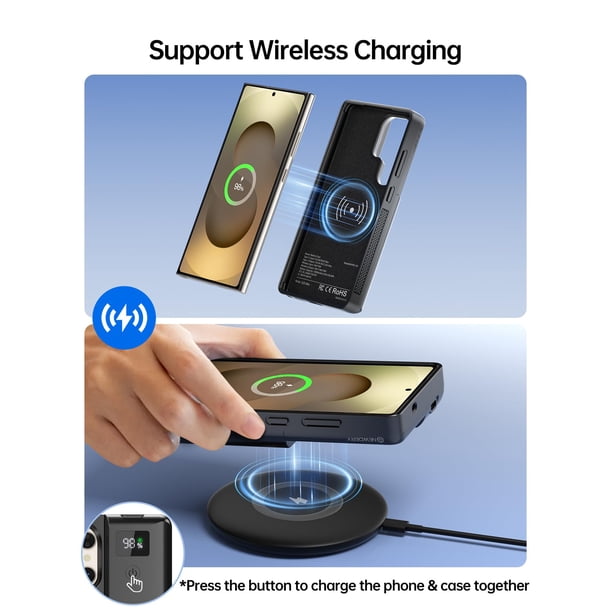 NEWDERY for Samsung Galaxy S25 Ultra Battery Case 6.9
