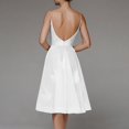 thumbnail image 4 of Ketyyh-chn99 Robe Femme Robe de Cocktail Femme Élégante à Manches Évasées Robe de Soirée Robe Formelle Grande Taille Blanc,TG, 4 of 5