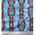 thumbnail image 1 of Soimoi Poly Georgette Fabric Stripe & Ogee Damask Print Sewing Fabric Yard 52 Inch Wide, 1 of 3