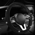 thumbnail image 1 of Dvkptbk Summer Steering Wheel Cover, Rhinestone Steering Wheel Cover with Crystal Diamond for Women, Sparkling Car Wheel Protector Universal Fit 14-15 Inches Steering Wheel Covers Car Accessories, 1 of 7