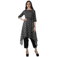 thumbnail image 1 of Moomaya Printed Traditional Clothing Womens Asymmetric Kurti Kurta With Pant Set, 1 of 6