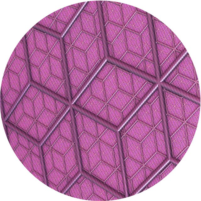 Ahgly Company Tapis d'Intérieur Lavable en Machine Carré Transitionnel Moyen Violet Rouge Rose, 3 Pieds Carré