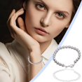 thumbnail image 1 of SIfdSeng Super Flash Bracelet Pull Bracelet Woman Simple Senior Sense Bracelet Jewelry Gift Daughter Bracelet Initial Bracelets for Women Rope Silver Pearl Bracelet, 1 of 4
