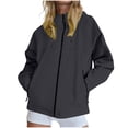 thumbnail image 2 of Yuyuzo Womens Rain Jacket Waterproof Lightweight Windbreaker Jacket Plus Size Raincoat with Pockets, 2 of 7