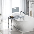 thumbnail image 2 of HOMCOM 6-Level Adjustable Bath and Shower Bench, Armrest & Backrest, Grey, 2 of 10