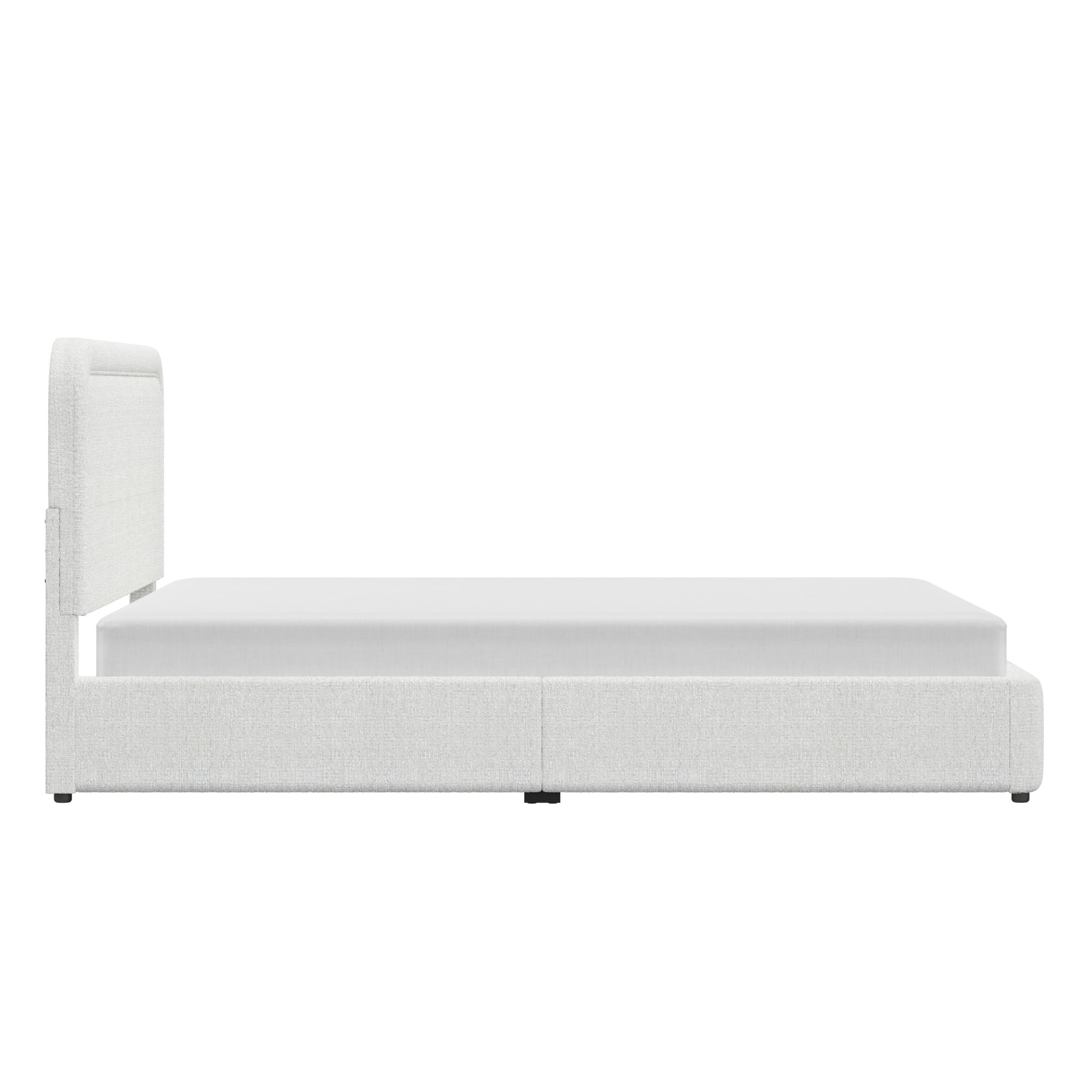 Lit plateforme double Juliet en tissu bouclé – Better Homes & Gardens, couleur ivoire