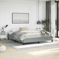 thumbnail image 1 of vidaXL Bed Frame Upholstered Platform Bed with Wooden Slats Support Fabric, 1 of 7