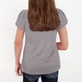 thumbnail image 3 of WMTBSRSW Offres Prime Day Filles Mode Floral Manches Courtes T-Shirts d'Été Unis Basiques Décontractés Col Rond 5-14 Ans, 3 of 6