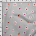 thumbnail image 3 of oneOone Georgette Viscose Fabric Flower & Leaves Watercolor Print Sewing Fabric BTY 42 Inch Wide, 3 of 4
