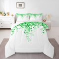 thumbnail image 2 of Erosebridal Cartoon Leaf Bedding Queen Comforter Set, Rustic Botanical Down Comforter, Eucalyptus Leaves Decor, Reversible, 2 of 8