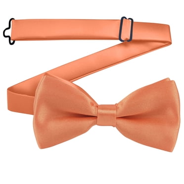 ZACPNCV Bow Ties Solid Color Adjustable Bow Tie Collection for Kids and Boys Orange Free Size