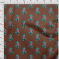 thumbnail image 3 of oneOone Cotton Poplin Fabric Leaves & Floral Block Print Sewing Fabric BTY 56 Inch Wide, 3 of 4