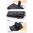thumbnail image 1 of serony Fashion Women Wallets Solid Color PU Short Design Card Holder Zipper Hasp Purse Simple Style Handbag Coin Keys Bag Dark blue, 1 of 9