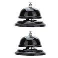 thumbnail image 3 of 2Pcs Service Bell Exquisite Clear Sound Classic Shape Polishing Glossy Nonslip Base Call Bell for Hotel Restaurant HomeBlack, 3 of 14