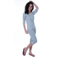 thumbnail image 3 of Moomaya Ensemble de Nuit Uni pour Femmes avec Capri en Coton, 2 Pcs de Chemises de Nuit, 3 of 5